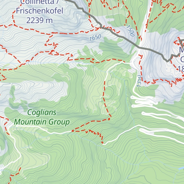 Map of Casera Collinetta di sotto
