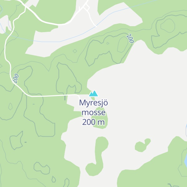 Map of Myresjö mosse