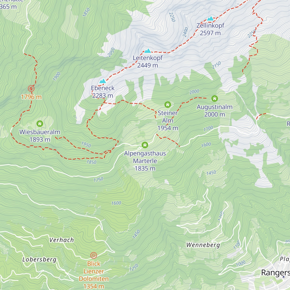 Alpengasthaus Marterle map