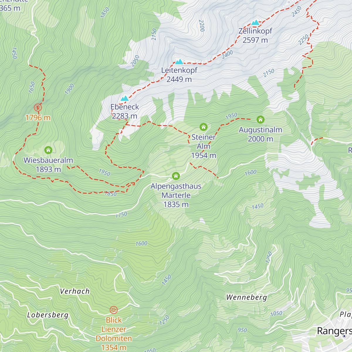 Alpengasthaus Marterle map