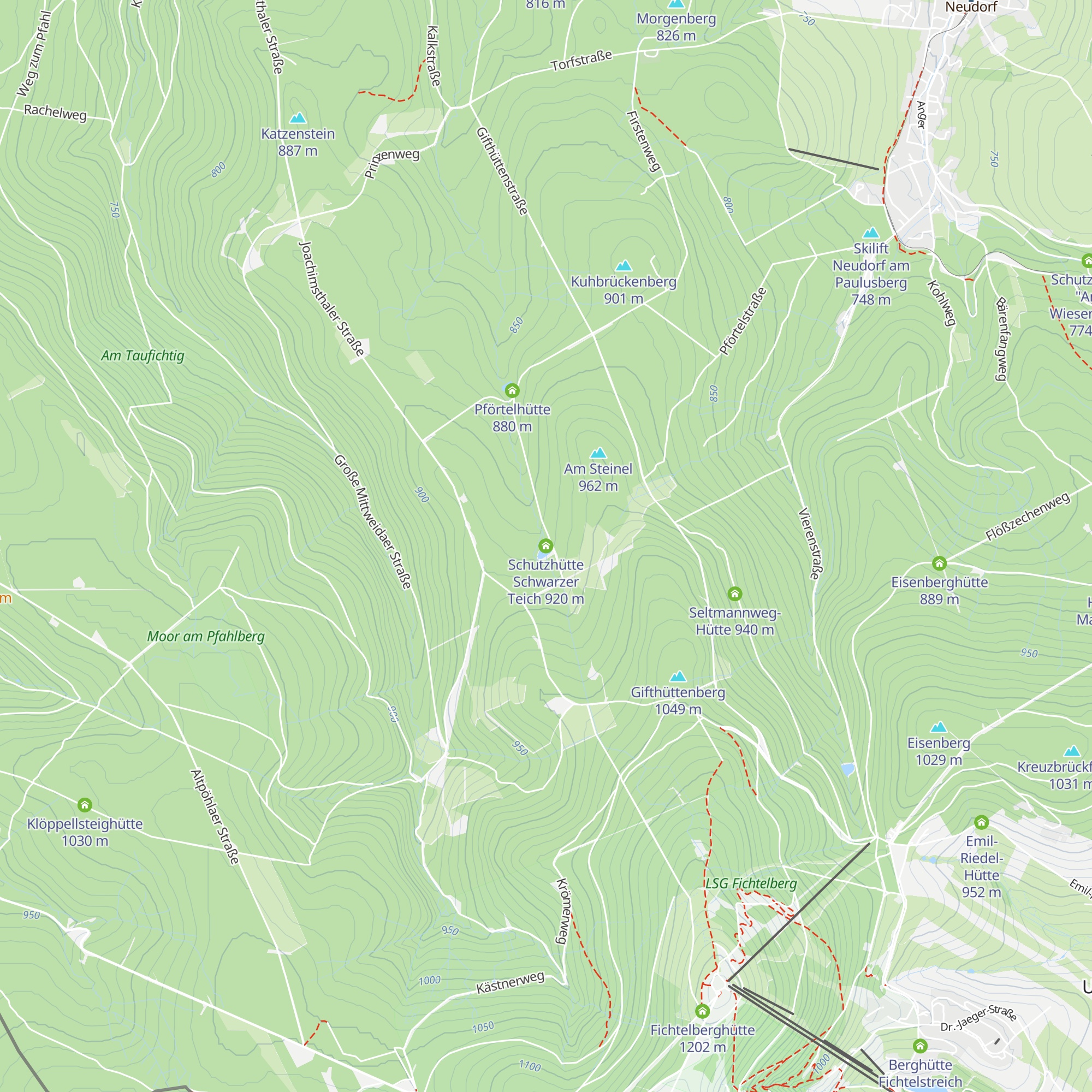 Schutzhütte Schwarzer Teich map