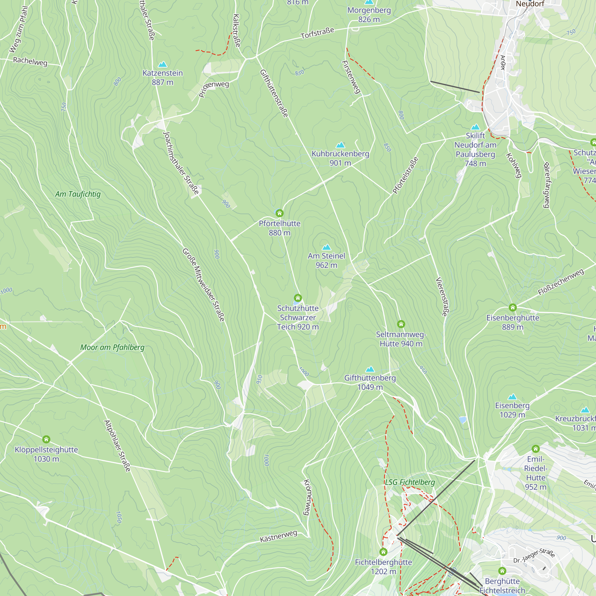 Schutzhütte Schwarzer Teich map