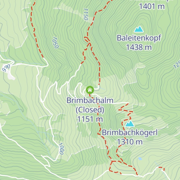 Map of Brimbachalm (Closed)