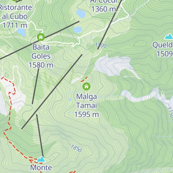 Map of Malga Tamai