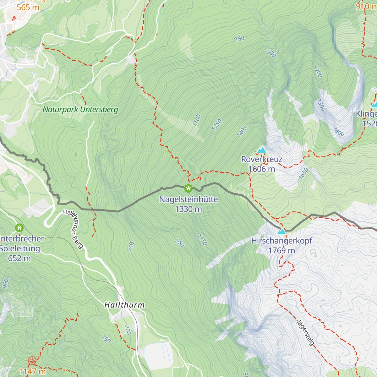 Nagelsteinhütte map