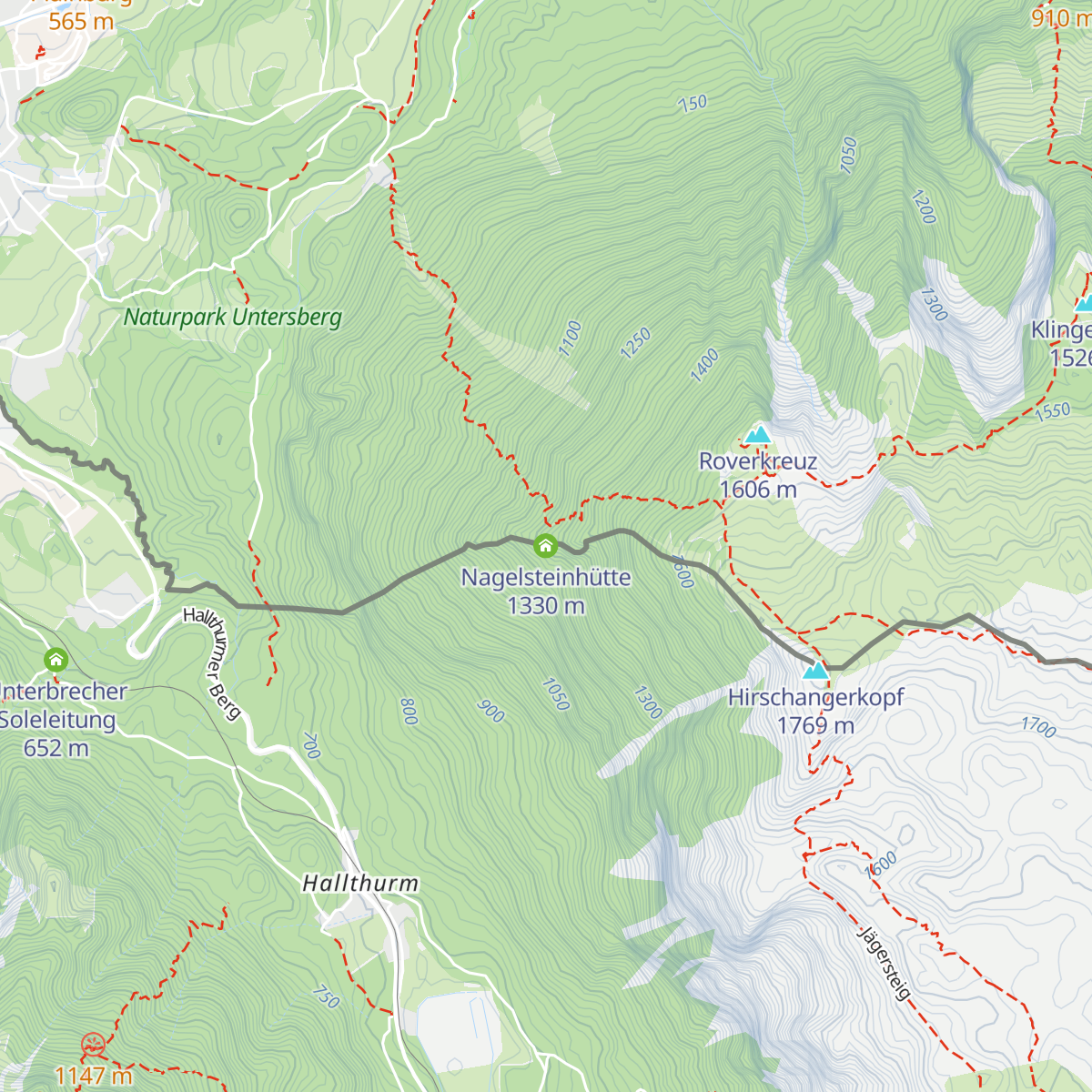 Nagelsteinhütte map