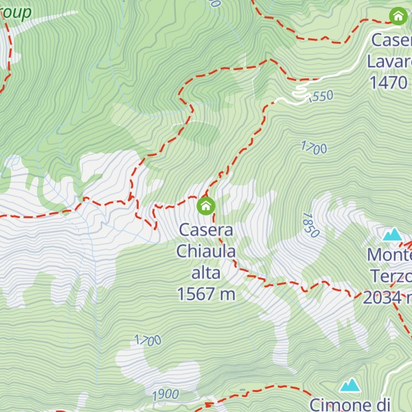 Map of Casera Chiaula alta
