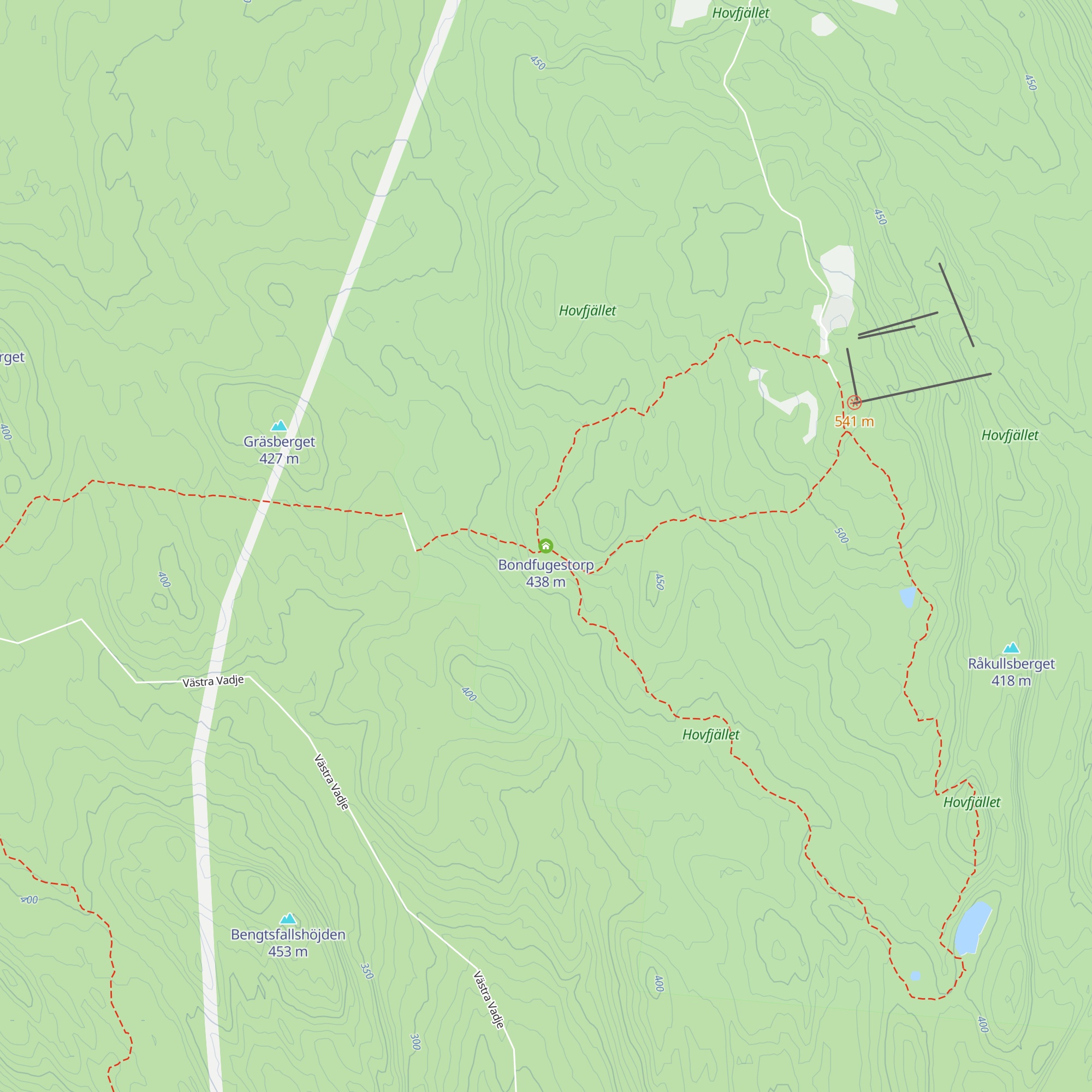 Bondfugestorp map