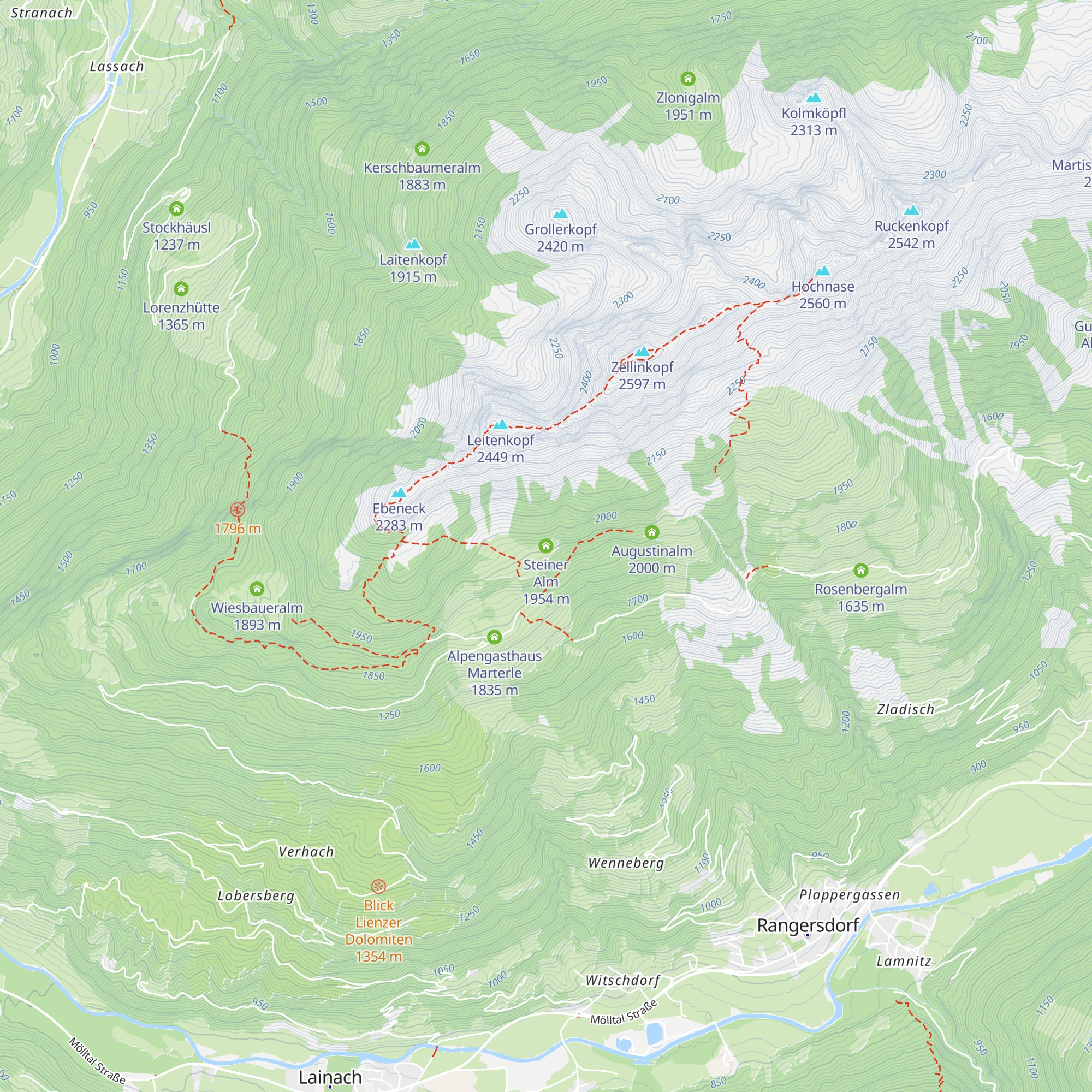 Steiner Alm map