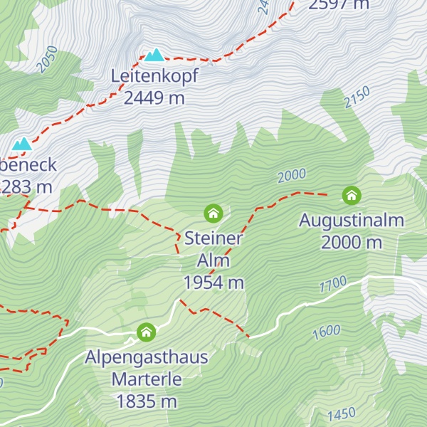 Map of Steiner Alm
