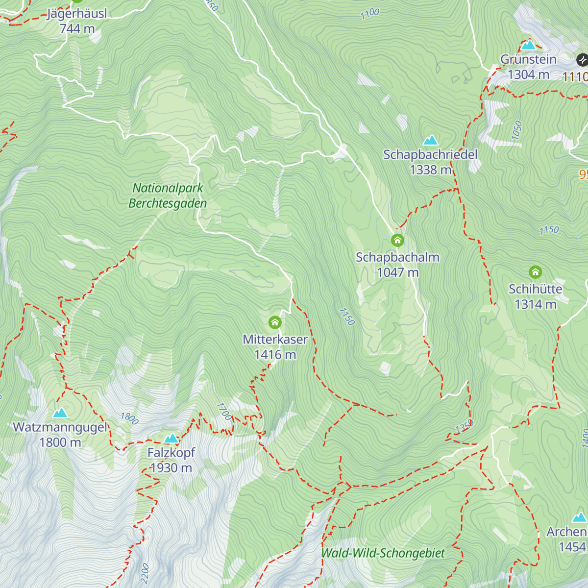 Mitterkaser-Diensthütte map