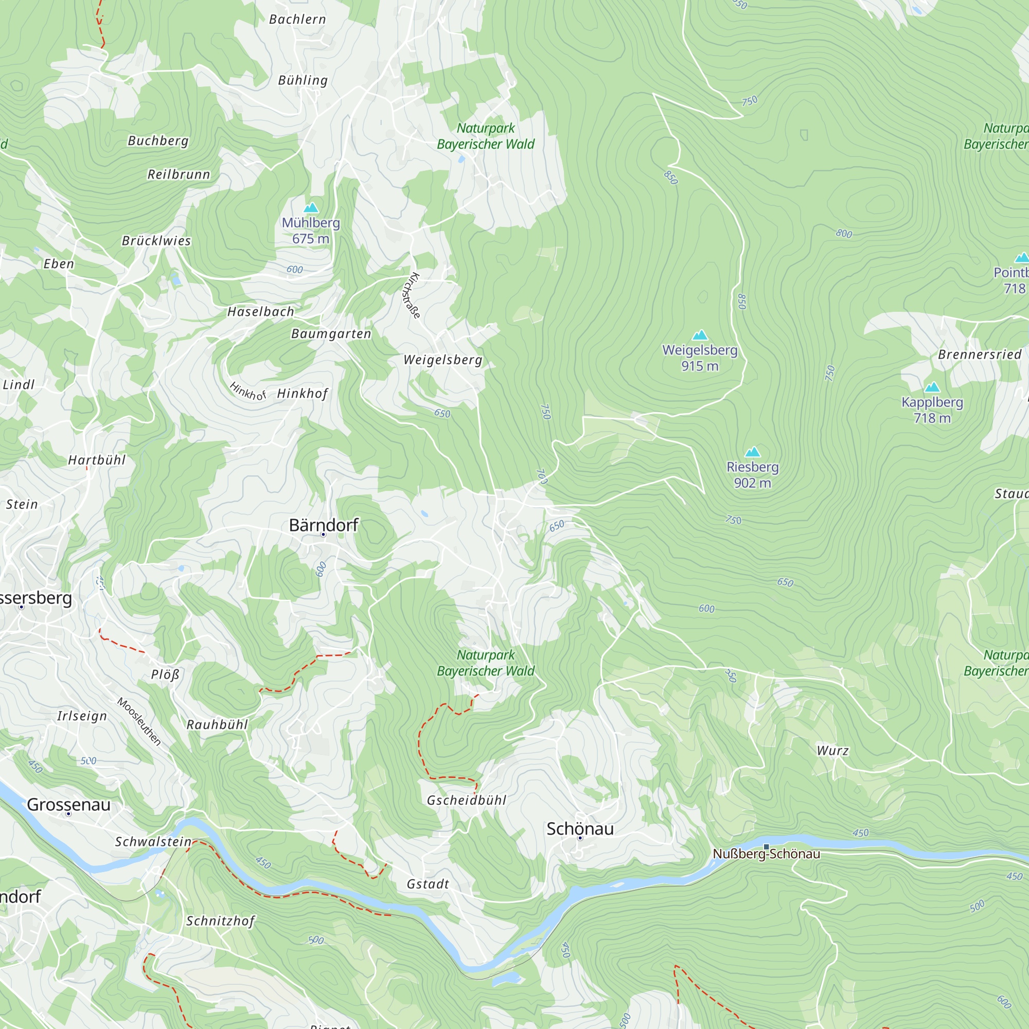 Brandl Hütte Neunußberg map