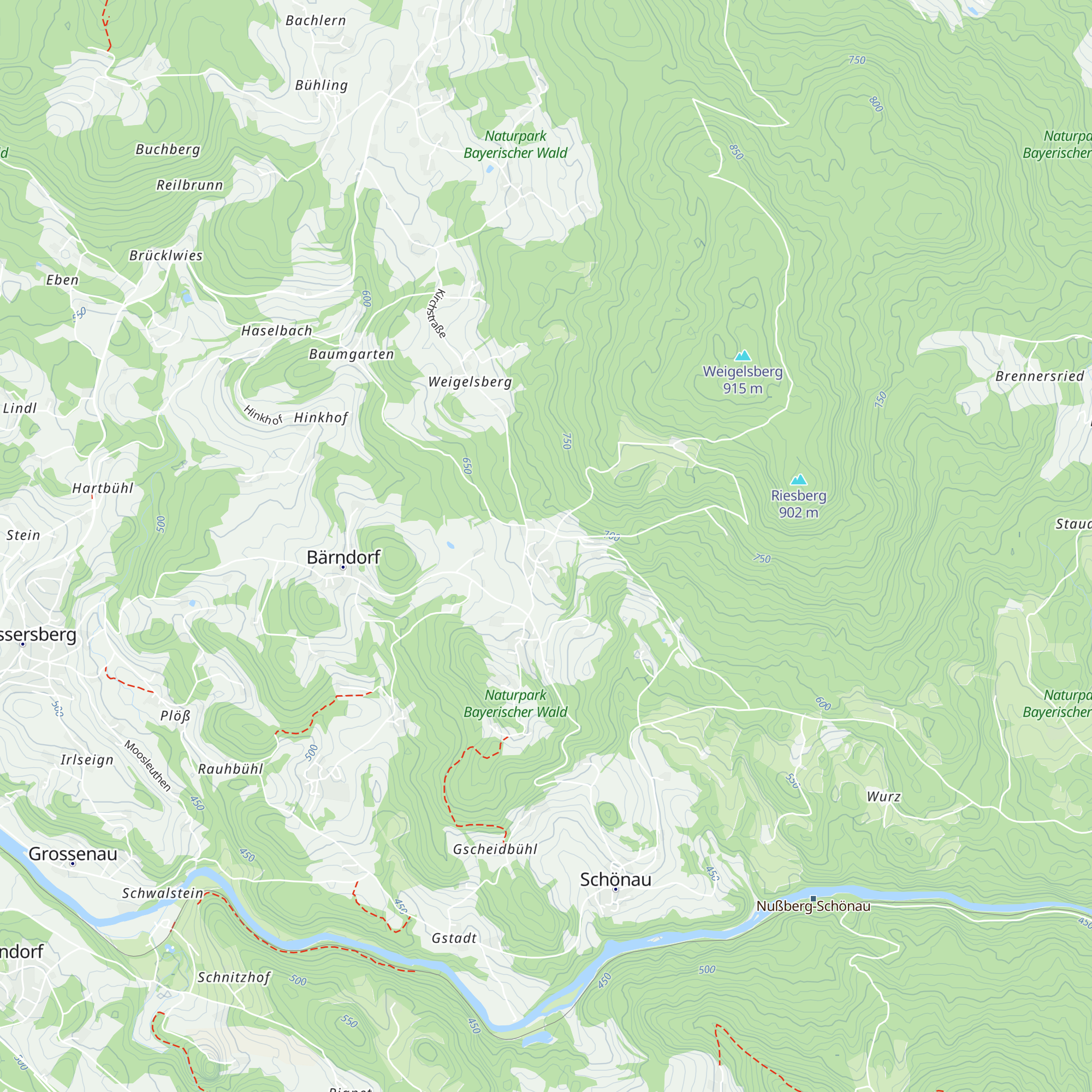 Brandl Hütte Neunußberg map