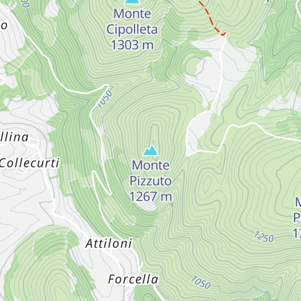 Map of Monte Pizzuto