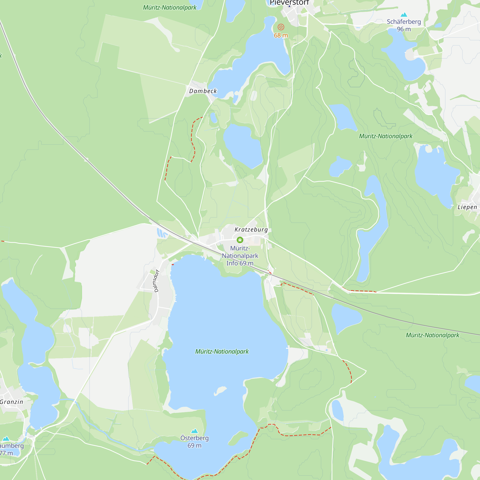 Müritz-Nationalpark Info map