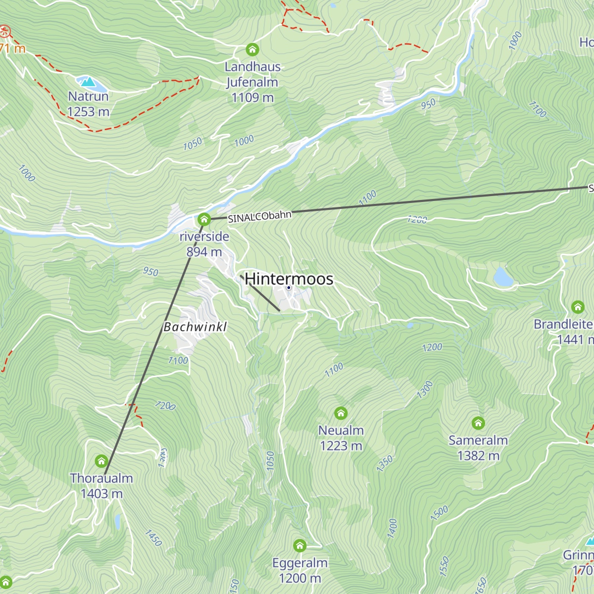 Hüttendorf Pinzgau Chalets map