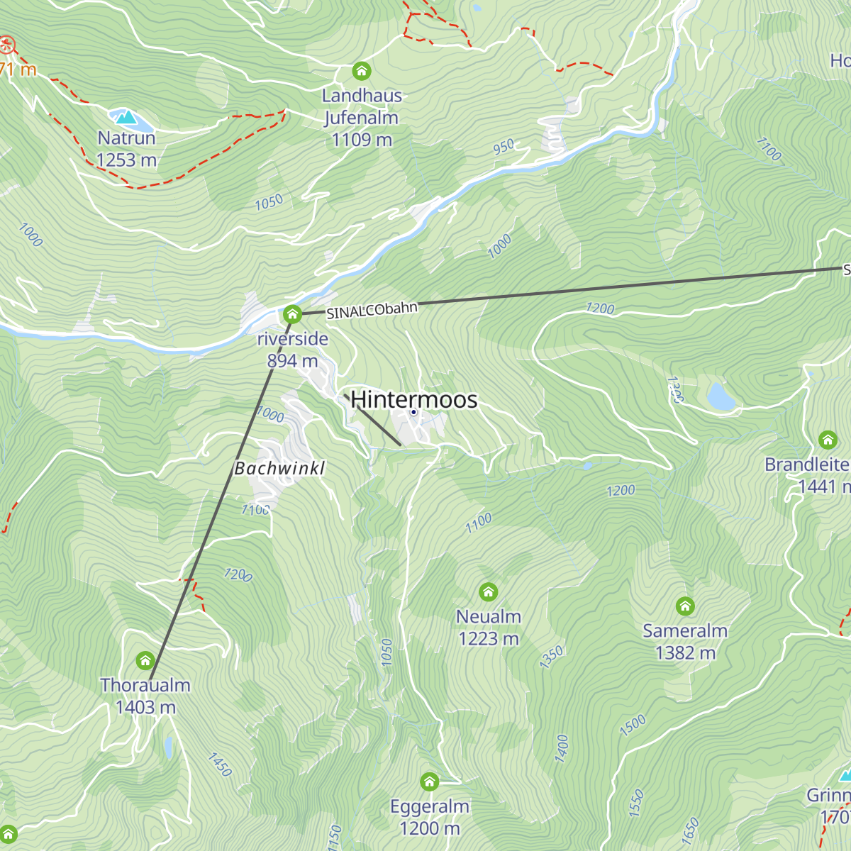 Hüttendorf Pinzgau Chalets map