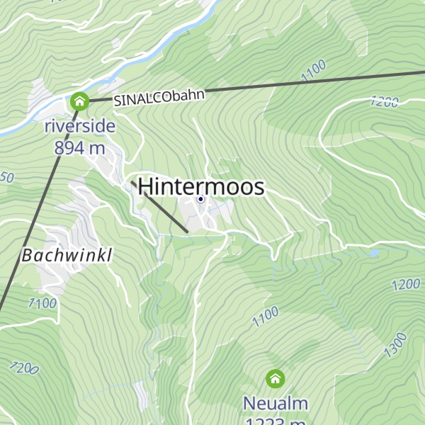Map of Hüttendorf Pinzgau Chalets