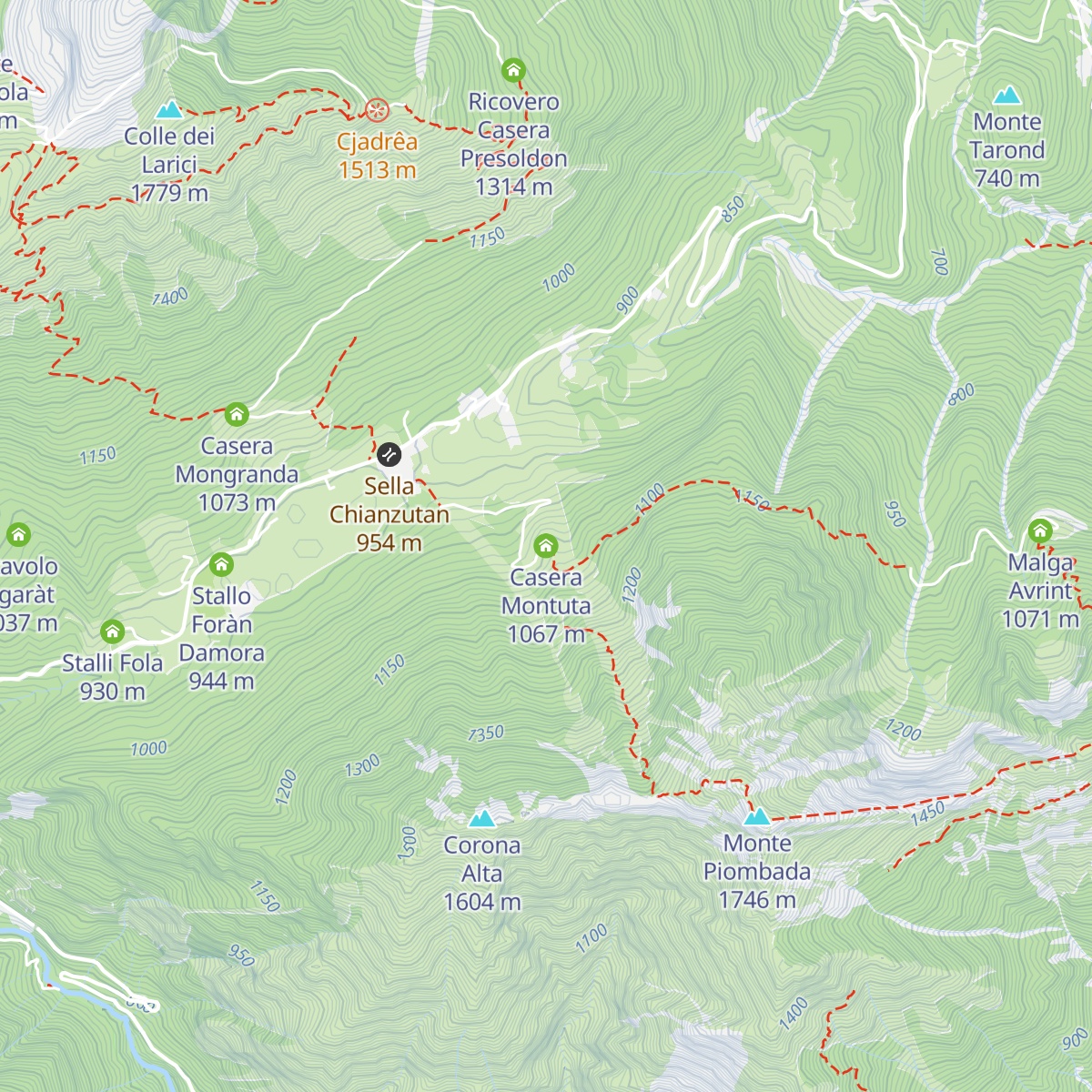 Casera Montuta map
