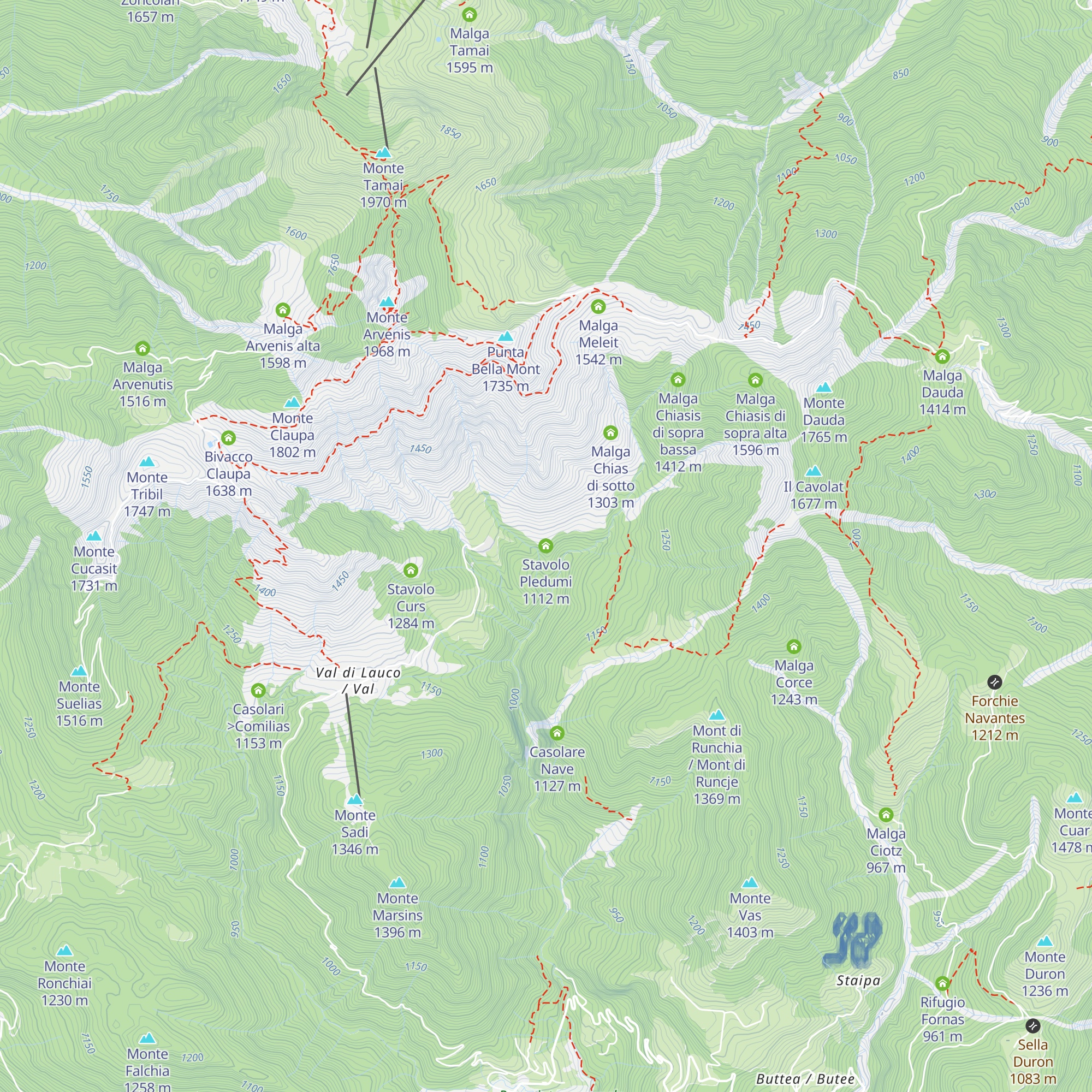 Stavolo Pledumi map