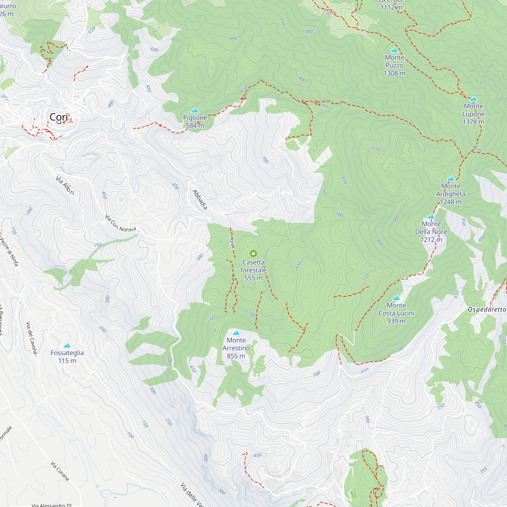 Casetta forestale map