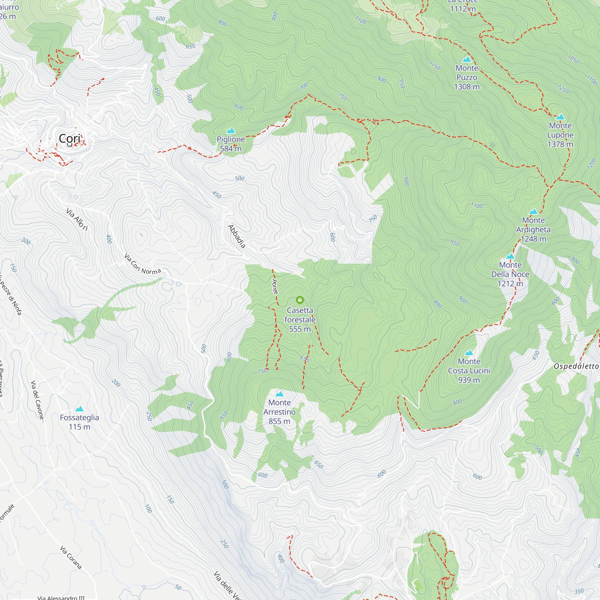 Casetta forestale map