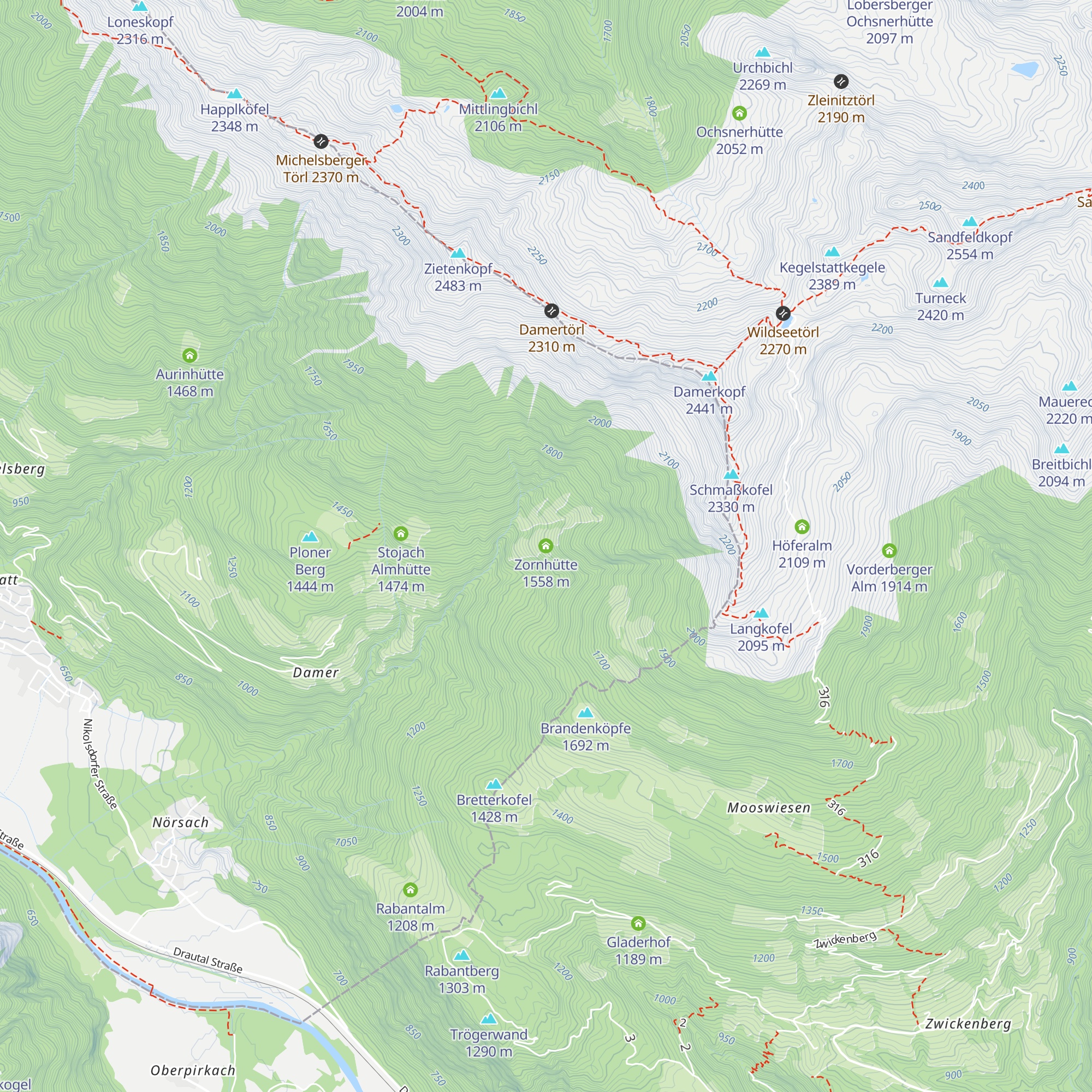 Zornhütte map