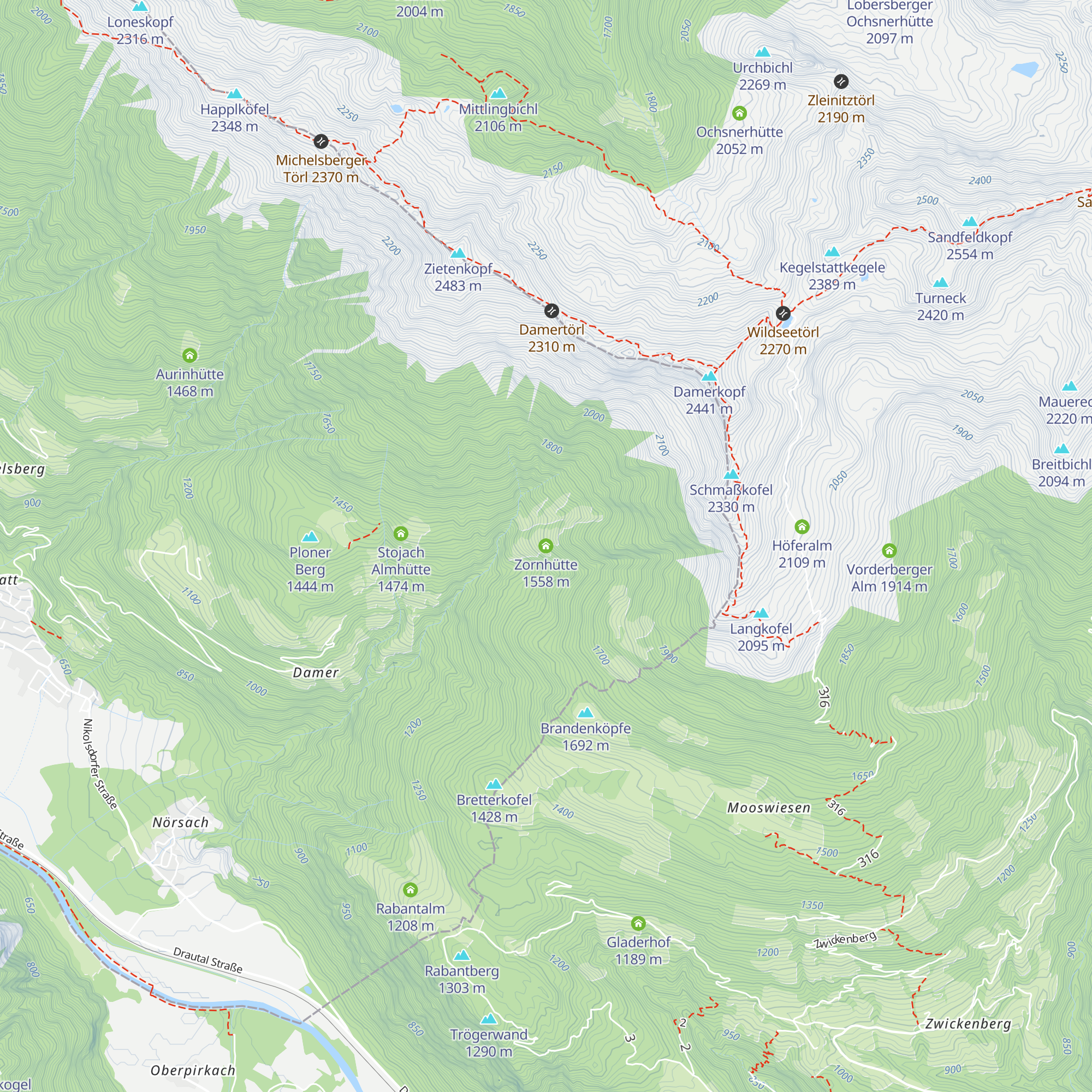 Zornhütte map