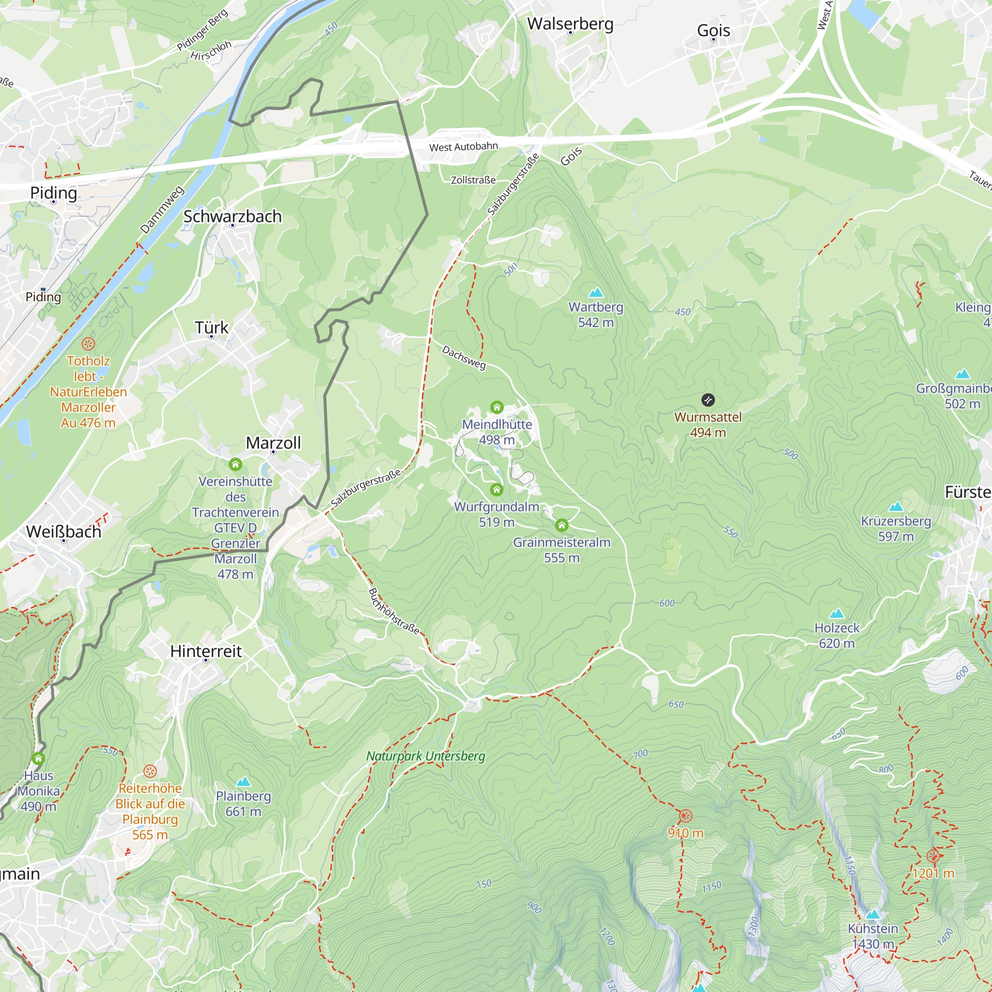 Hasenhochalm map
