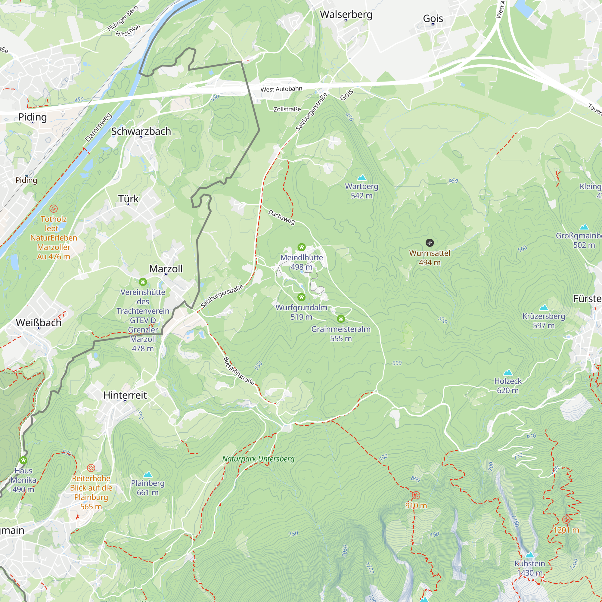 Hasenhochalm map