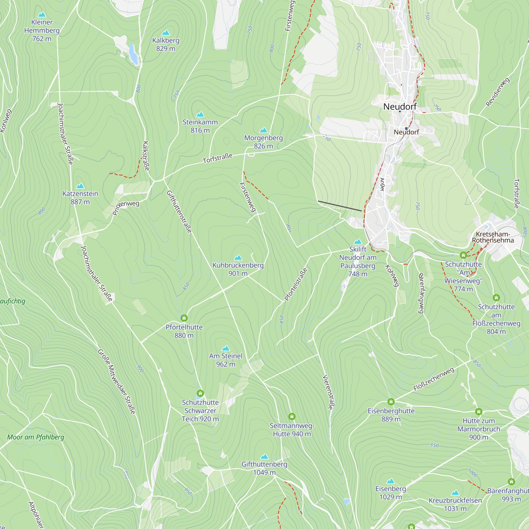 Schutzhütte am Kuhbrückenweg map