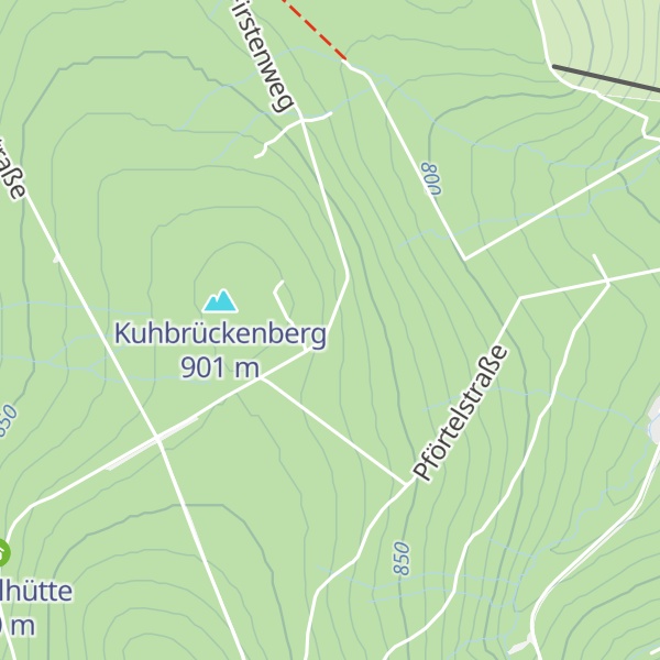 Map of Schutzhütte am Kuhbrückenweg