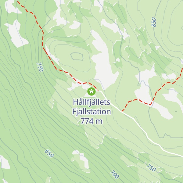 Map of Hållfjällets Fjällstation