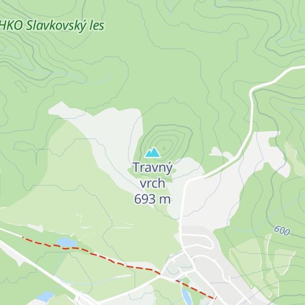 Map of Travný vrch