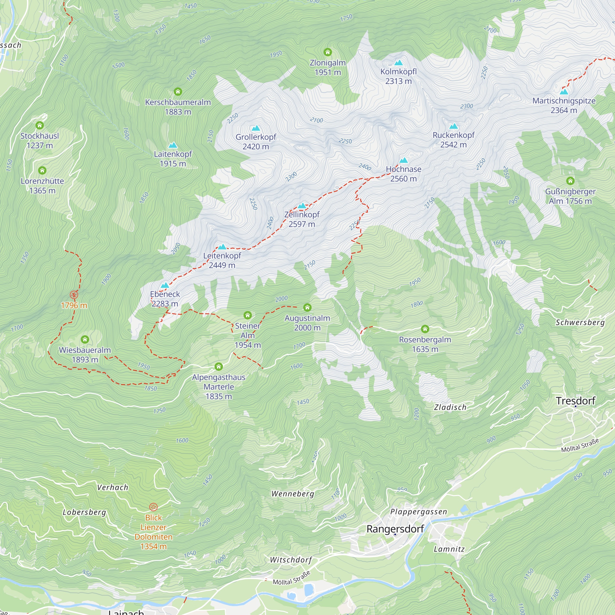 Augustinalm map