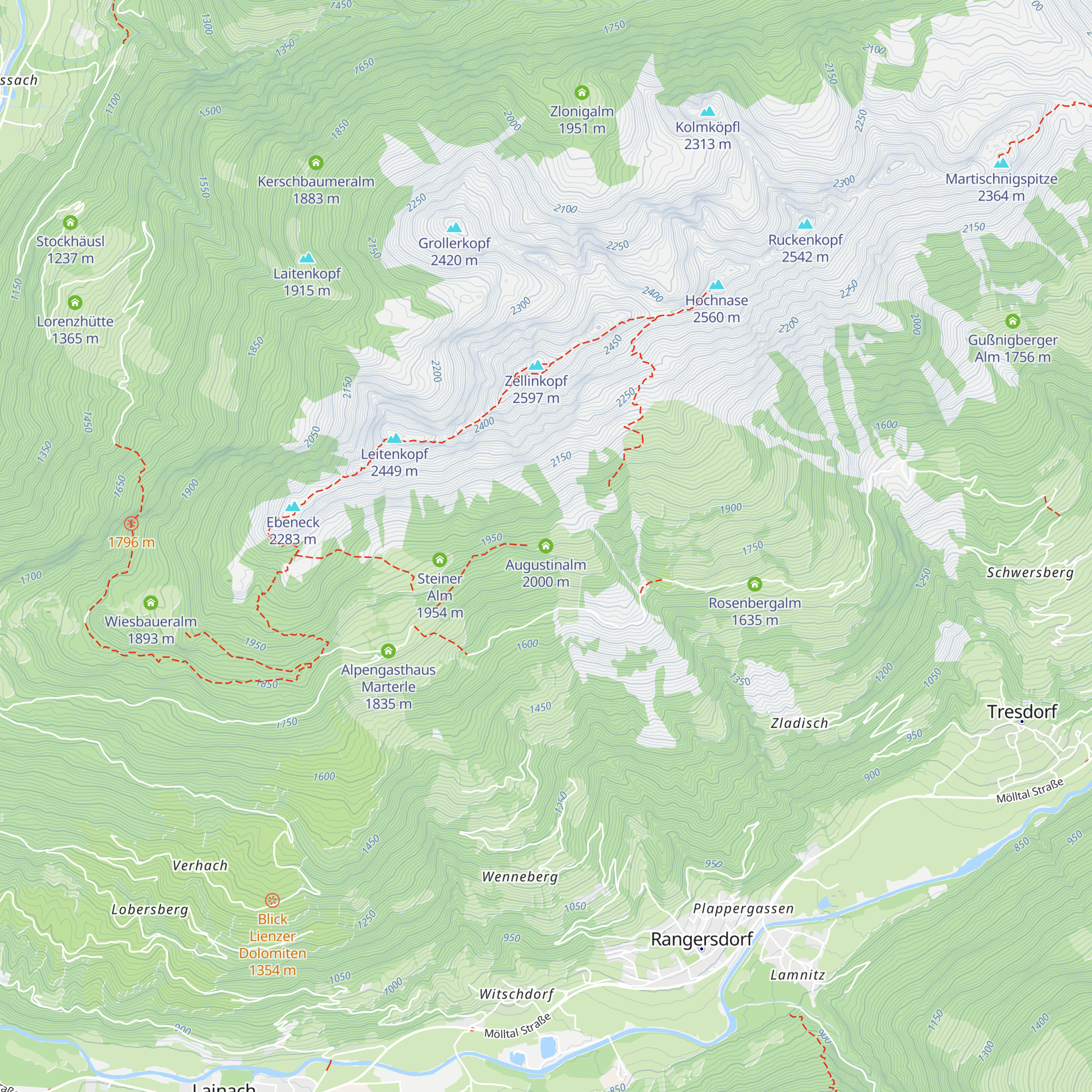 Augustinalm map