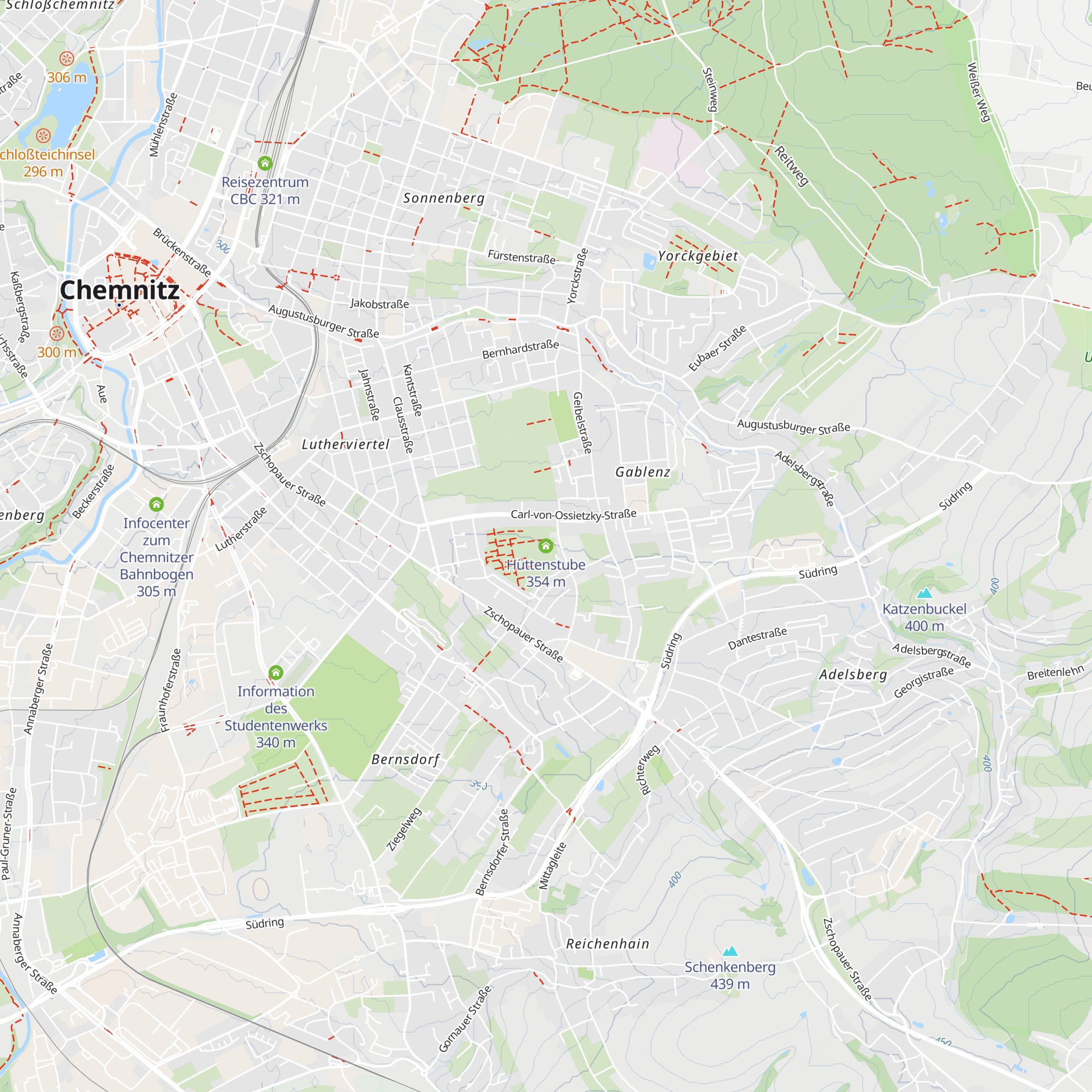 Hüttenstube map