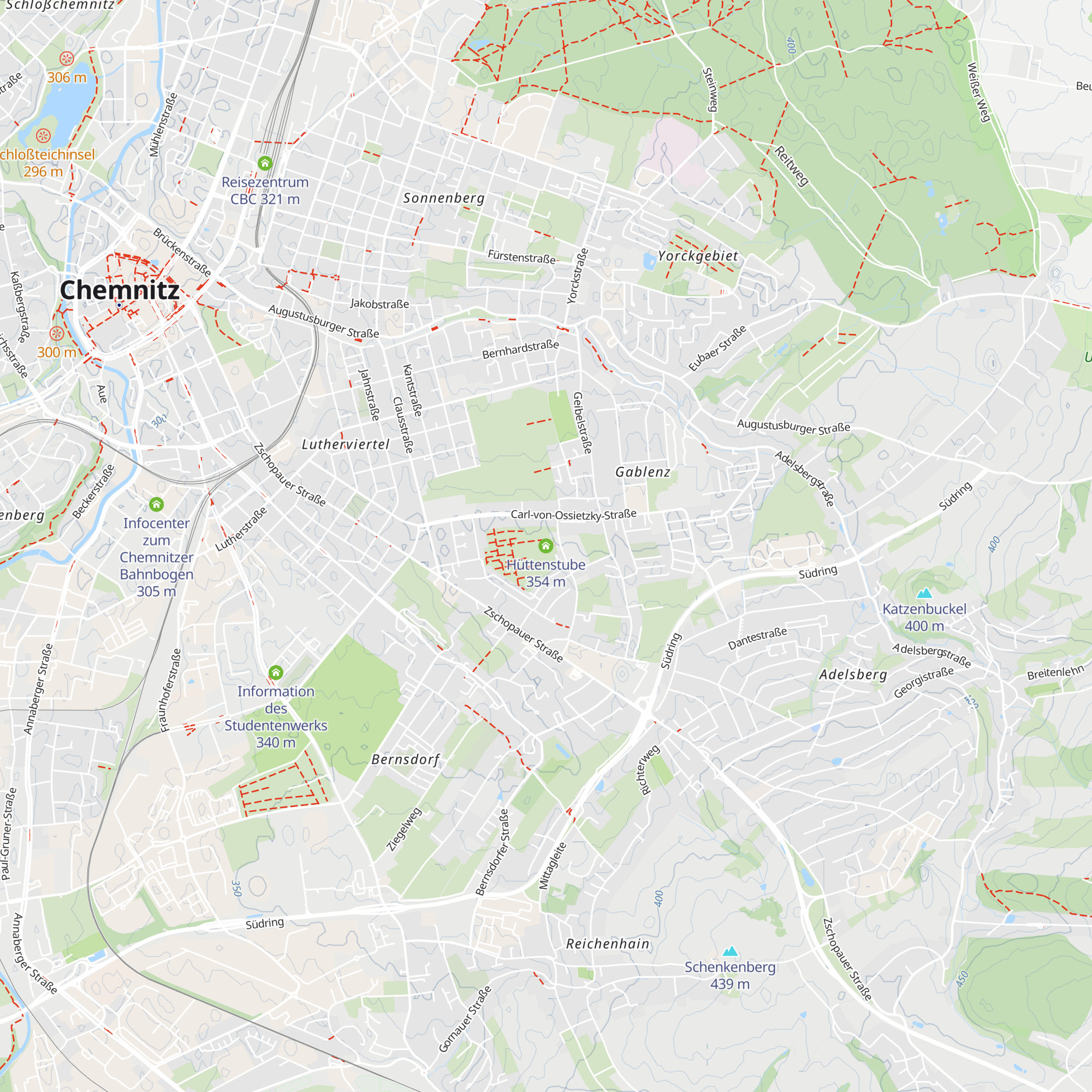 Hüttenstube map