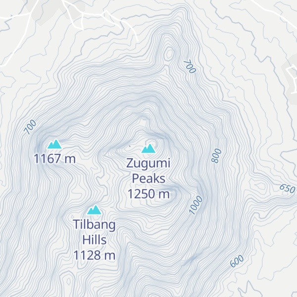 Map of Zugumi Peaks