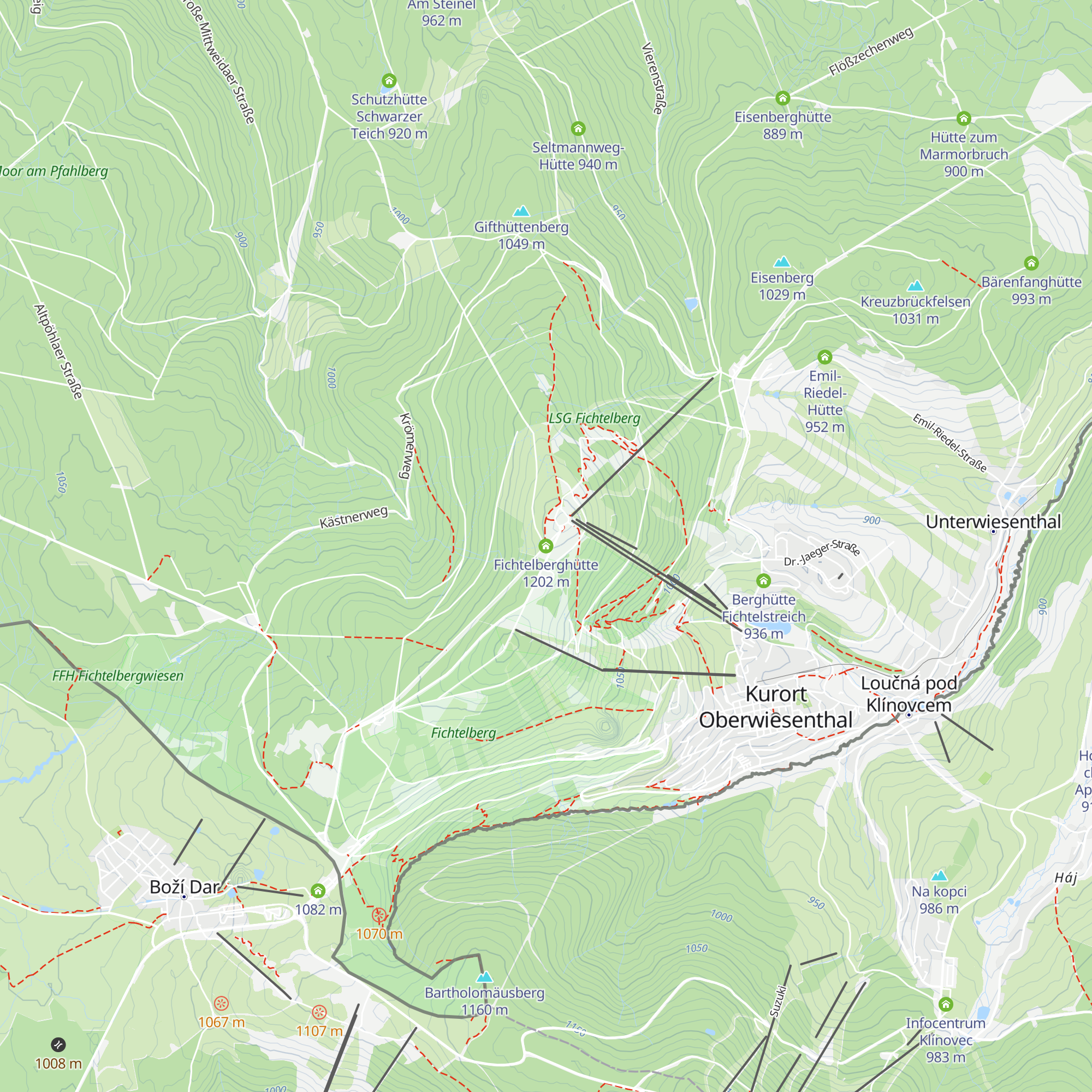 Fichtelberghütte map
