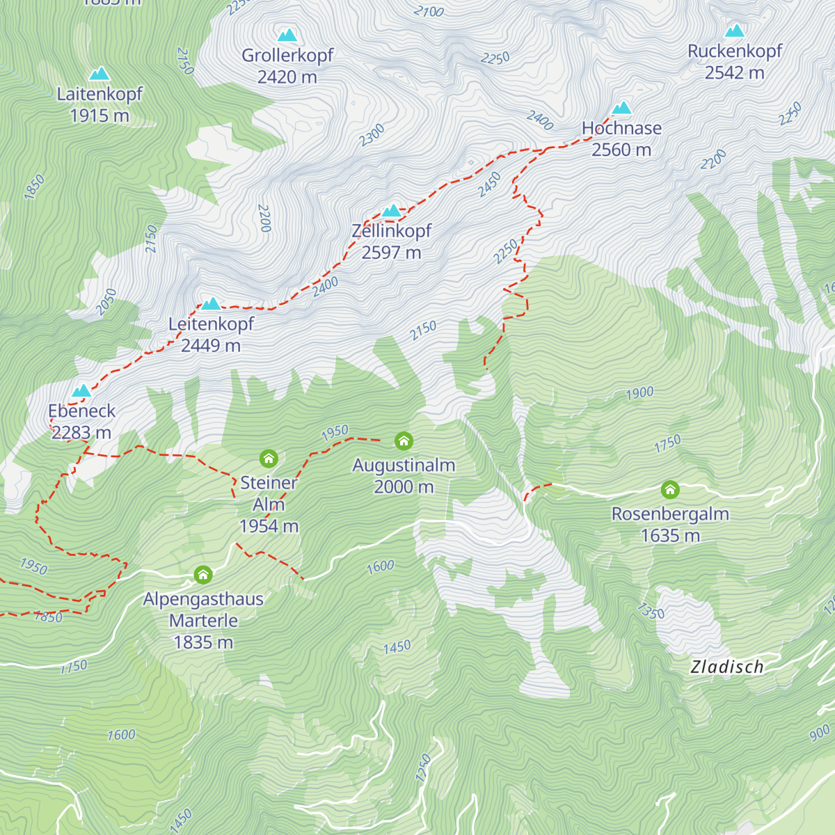 Lackneralm map