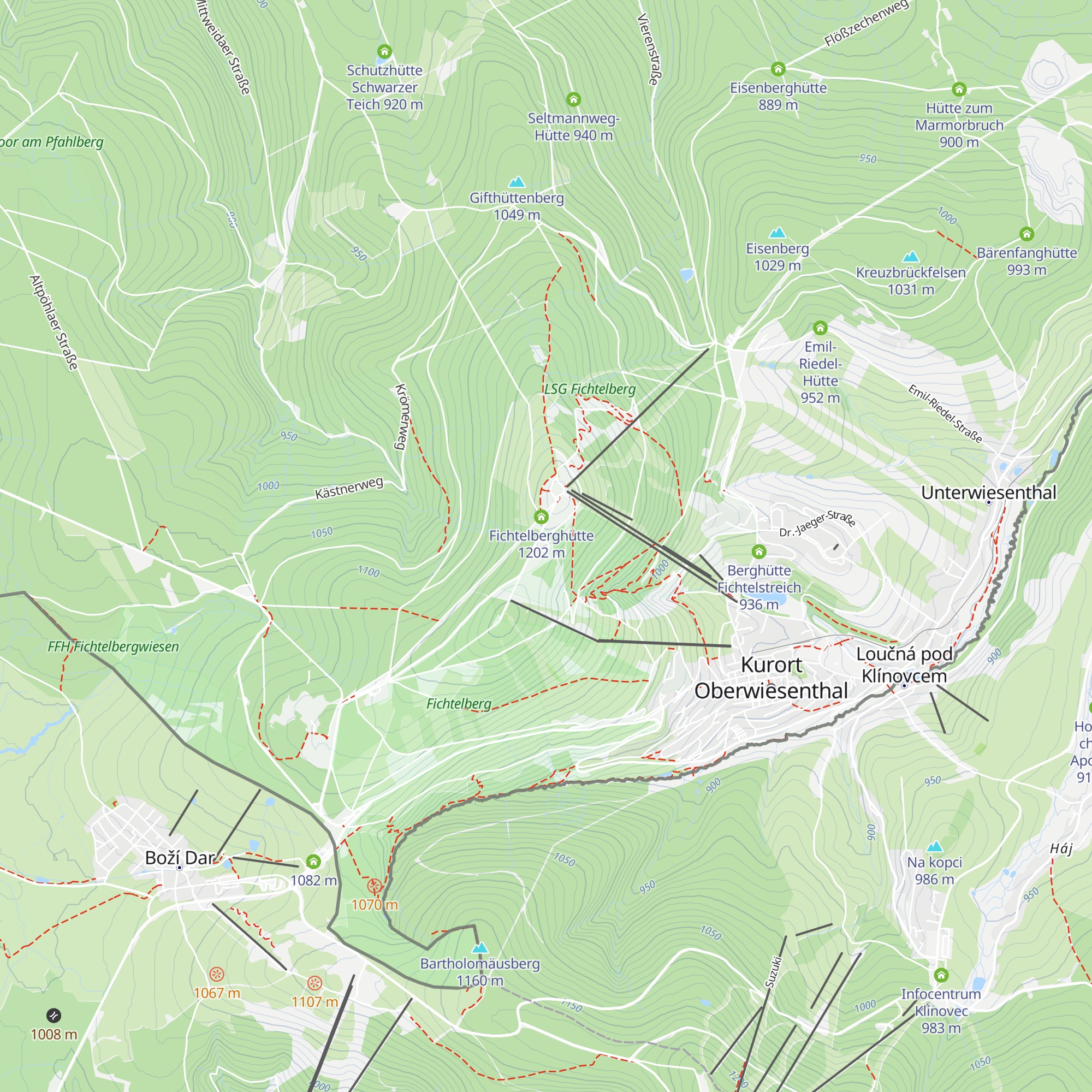 Fichtelberghütte map