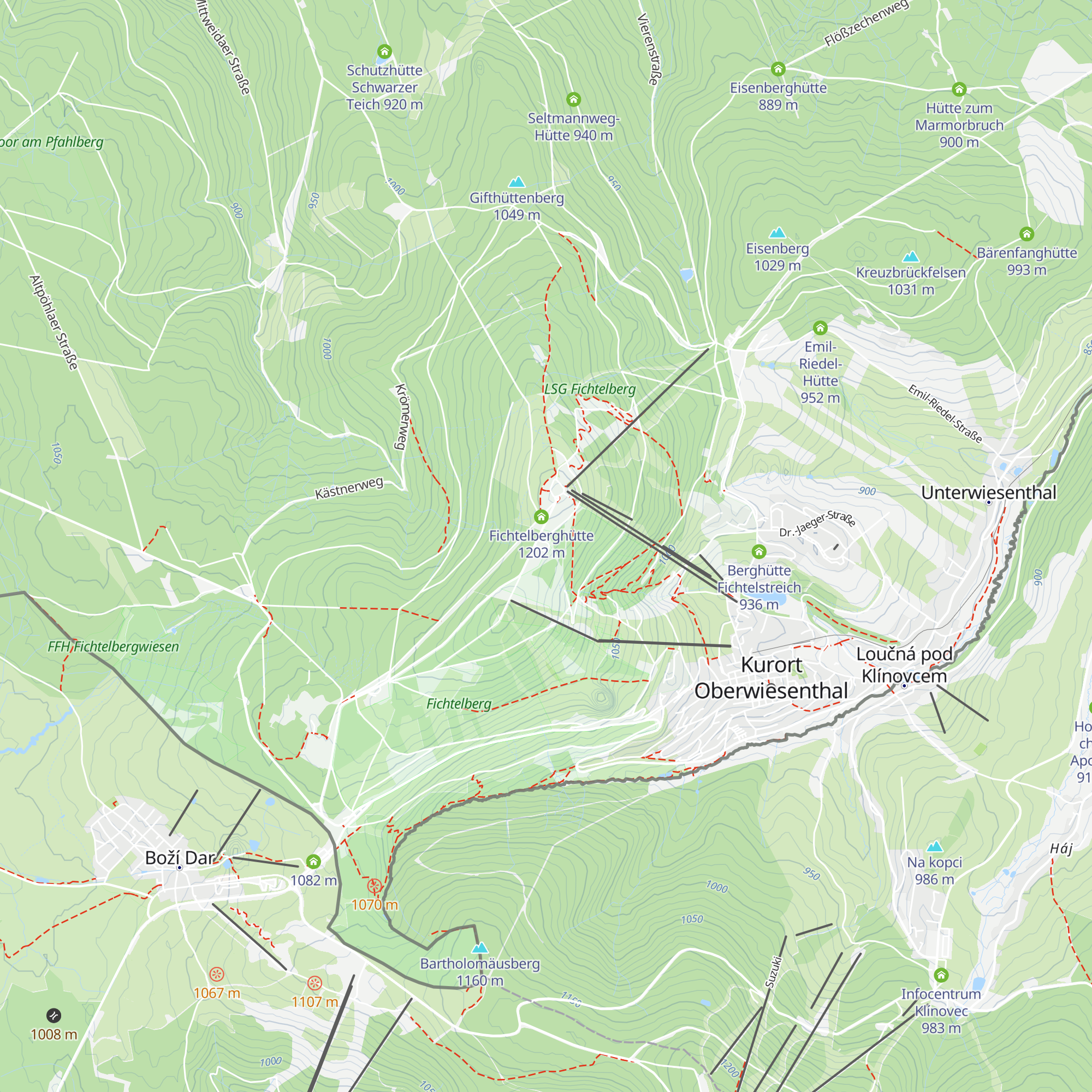 Fichtelberghütte map