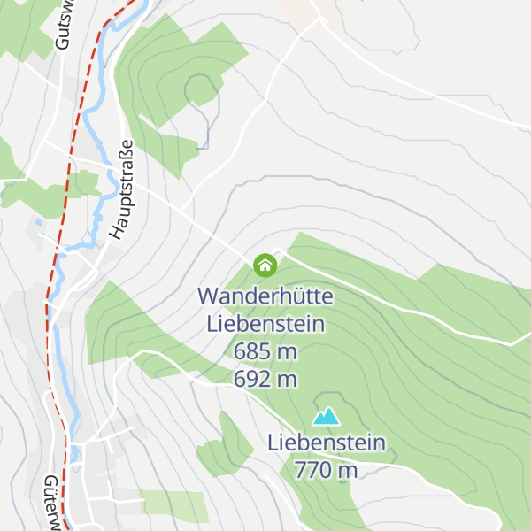 Map of Wanderhütte Liebenstein 685 m