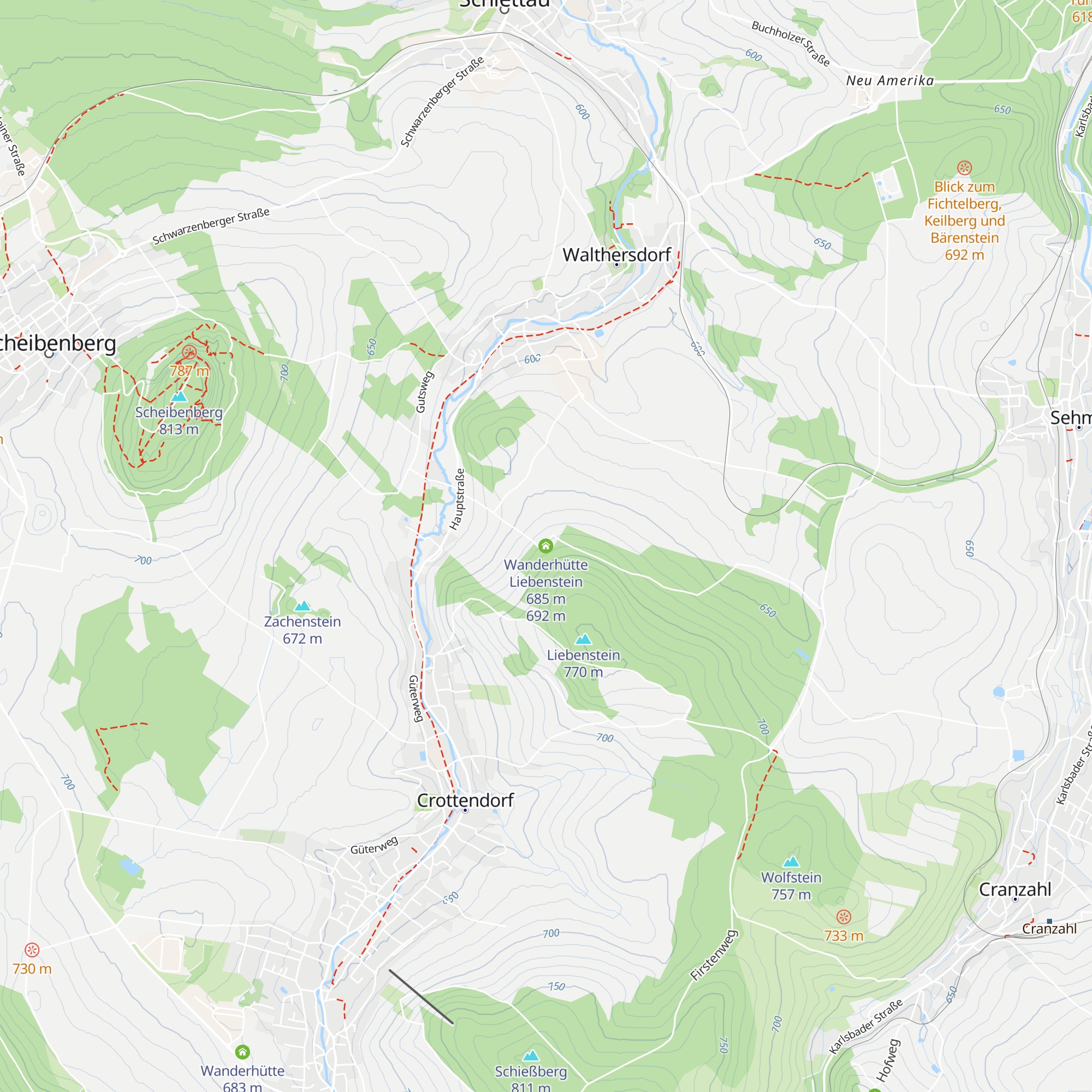 Wanderhütte Liebenstein 685 m map