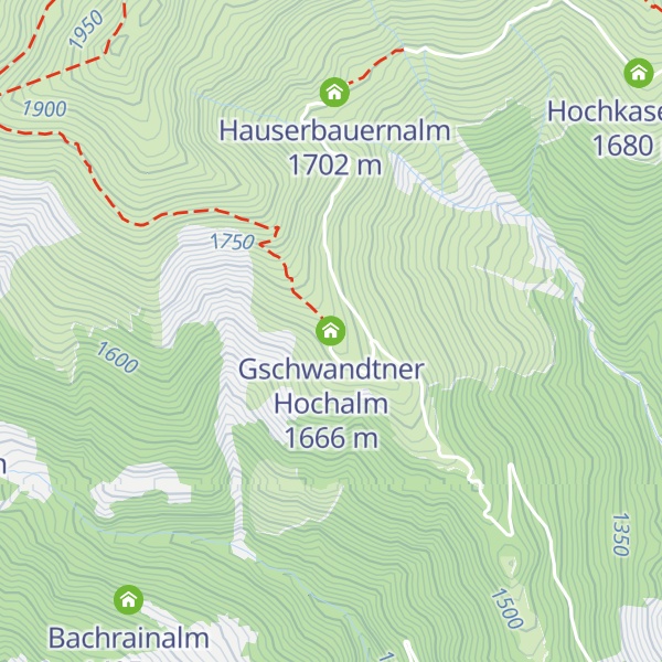 Map of Gschwandtner Hochalm