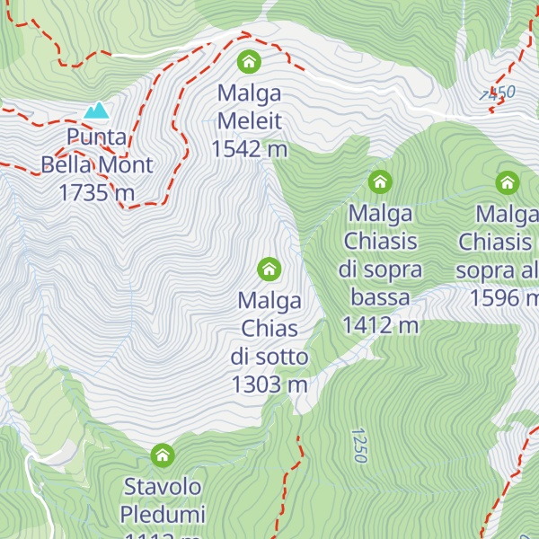 Map of Malga Chias di sotto