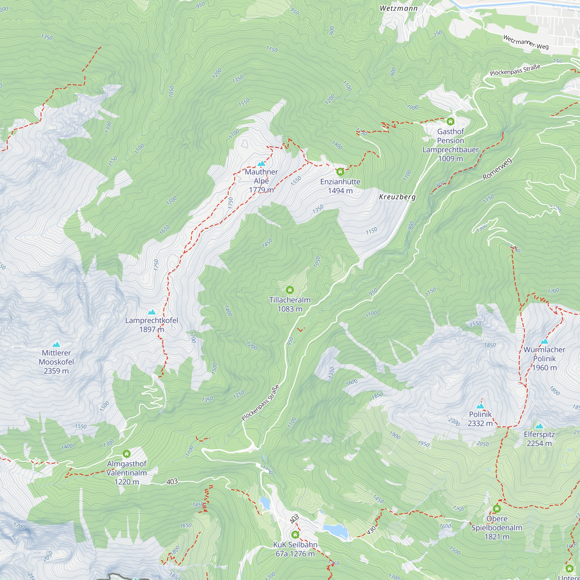 Tillacheralm map