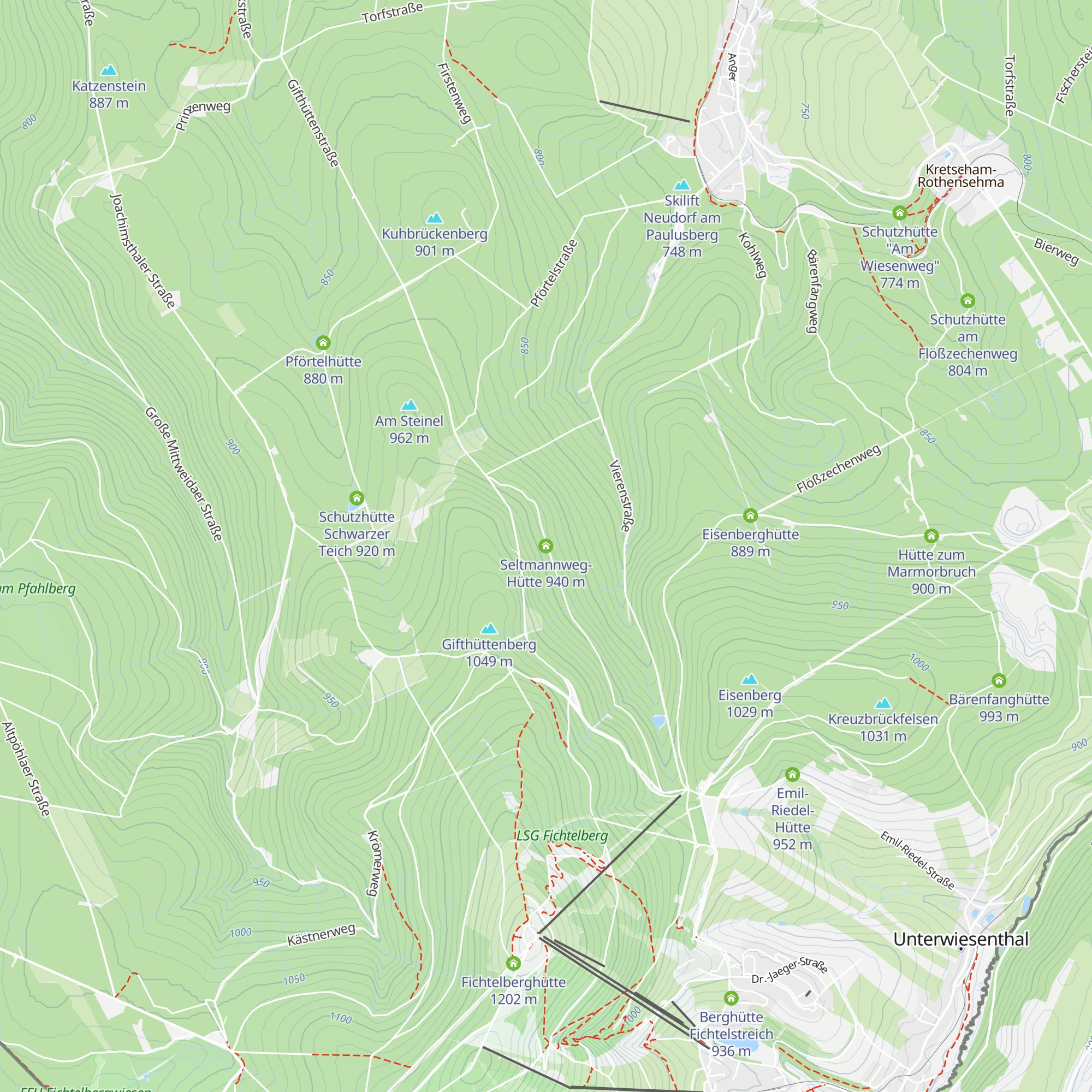 Seltmannweg-Hütte map
