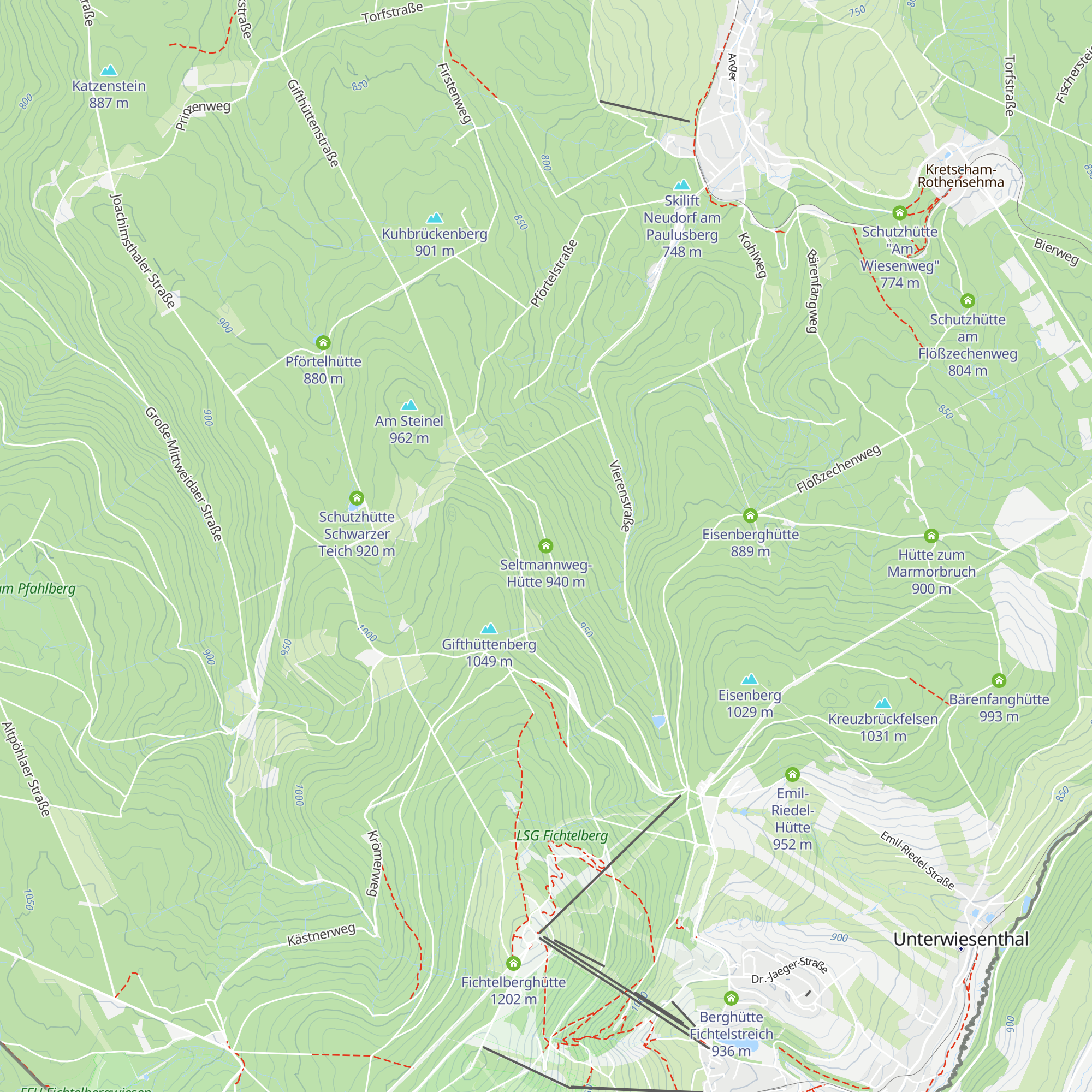 Seltmannweg-Hütte map